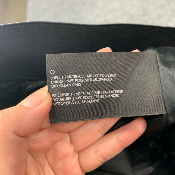 Club Monaco Faux Wrap Tulip Skirt Womens 4 Back Zip Lined Pleated Stretch Band - Picture 11 of 13